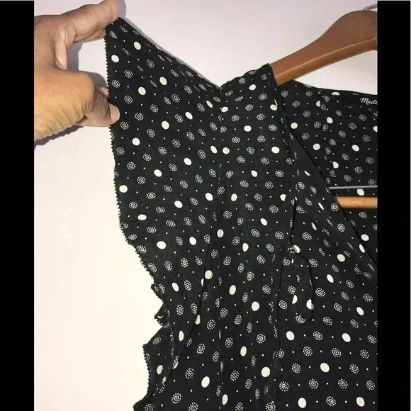 Madewell Polka Dot Flutter Sleeve Romper Shorts Size M - Picture 5 of 7